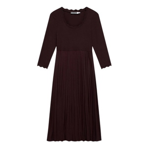 Mint Velvet Burgundy Scallop Trim Midi Dress